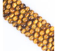 Cuentas de cristal de ojo de tigre amarillo, 45 piezas, redondas de 8 mm, cuentas de piedras preciosas y piedras para hacer joyas