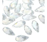 Cuentas de Cristal en Forma de Gota Facetas y Orificio Lateral, 30 Piezas