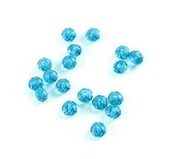 Cuentas de cristal facetadas de 3 mm, cuentas redondas sueltas para hacer joyas y cortinas, aguamarina, 450 piezas