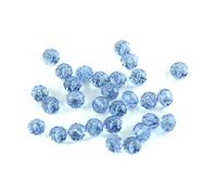 Cuentas de cristal facetadas de 3 mm, cuentas redondas sueltas para hacer joyas y cortinas, azul claro, 1500 piezas
