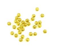 Cuentas de cristal facetadas de 3 mm, cuentas redondas sueltas para hacer joyas y cortinas, topacio, 1500 piezas