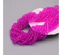 Cuentas de cristal redondas de 6 mm y 8 mm, color AB, rosa, rojo, morado, teñidas, planas, facetadas, sueltas, espaciadoras para fabricación de joyas, bricolaje, 9-8 mm aprox. 64 uni