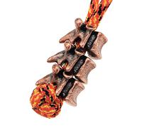 Cuentas de cuerda de paracaídas de cobre rojo, 3 piezas, herramientas EDC antiguas, colgantes para cuchillo, cordón, pulsera, llaveros, accesorios de metal (cobre rojo)