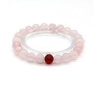 Cuentas de cuero hechas a mano, cuentas redondas de 8 mm, pulsera elástica de ónix, joyería de ojo de tigre, AA00305009901, 17,5 厘米