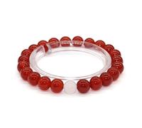 Cuentas de cuero hechas a mano, cuentas redondas de 8 mm, pulsera elástica de ónix, joyería de ojo de tigre, AA00305009903, 17,5 cm