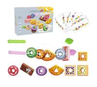 Cuentas de encaje de madera, Juguetes de enhebrar para | Juego de clasificación de coincidencia de formas | Juego de Red de Bloques de Madera Tema de Frutas, Herramientas educativas educativas para