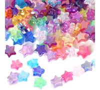 Cuentas de estrella para hacer pulseras, 400 cuentas de plástico de colores para joyas, collares, pulseras de la amistad, fabricación de abalorios