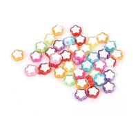 Cuentas de Estrellas Acrílicas,200 Pcs 11 mm Estrellas Acrílicas Transparentes Lindas Cuentas de Plástico para Collar Pulsera Fabricación de Joyas