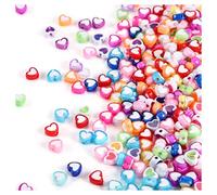 Cuentas de Estrellas Acrílicas,200 Pcs 11 mm Estrellas Acrílicas Transparentes Lindas Cuentas de Plástico para Collar Pulsera Fabricación de Joyas