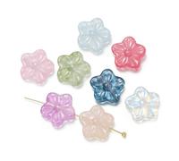 Cuentas de flores 10 cuentas de flores cristal cinco pétalos Para manualidades