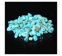 Cuentas de grava irregulares cuarzo, turquesas y malaquita for hacer joyas(Turquoise,40cm)