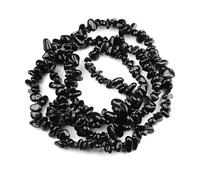 Cuentas de grava irregulares, piedra natural, malaquita, gema, for hacer joyas, collares y pulseras, 16 pulgadas(Black2,5pcs(approx.32IN))