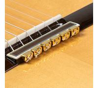 Cuentas de guitarra acústica flamenca clásica en metal dorado para cuerdas de nailon Alba Guitar Beads