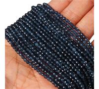 Cuentas de joyería DIY Cuentas espaciadoras de piedra cuarzo crustal semilla pequeña suelta, 2, 3, 4MM, cuentas gemas naturales facetadas en bIanc0 y negro for fabricación joyas
