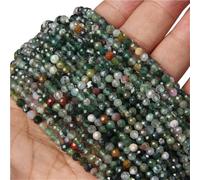 Cuentas de joyería DIY Cuentas espaciadoras de piedra cuarzo crustal semilla pequeña suelta, 2, 3, 4MM, cuentas gemas naturales facetadas en bIanc0 y negro for fabricación joyas
