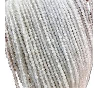 Cuentas de joyería DIY Cuentas espaciadoras de piedra cuarzo crustal semilla pequeña suelta, 2, 3, 4MM, cuentas gemas naturales facetadas en bIanc0 y negro for fabricación joyas