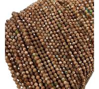Cuentas de joyería DIY Cuentas espaciadoras de piedra cuarzo crustal semilla pequeña suelta, 2, 3, 4MM, cuentas gemas naturales facetadas en bIanc0 y negro for fabricación joyas