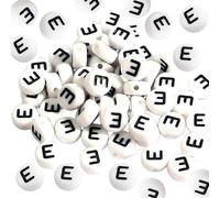 Cuentas de letras pequeñas, cuentas de letras pequeñas, 500 piezas de alfabeto acrílico, vocal redonda de 7x4 mm, bricolaje para pulseras, collares, fabricación de joyas, alfabeto para uso diario