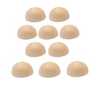 Cuentas de madera a medias, Paquete de 10 medias esferas madera, cuentas artesanales 10-45 mm for accesorios bricolaje(18MM)