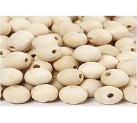 Cuentas de madera, D: 15 mm, tamaño del agujero 3 mm, baya de porcelana, 500 unidades