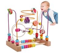 Cuentas de Madera Perlas de Juguetes de Laberinto Seguro Colorido de Dibujos Animados | Educativo Mejorar la Coordinación -Mano, Mejorar la