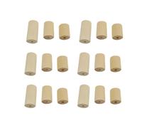 Cuentas de Madera sin Terminar Beige 60 Piezas, Cilindros Redondos