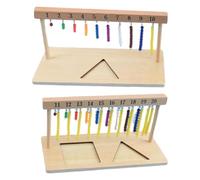 Cuentas de madera - Tabla para colgar los números del 1 al 20, soporte de perlas de niveles de color, herramienta de ejercicio de matemáticas para aprendizaje temprano, estructura de madera maciza