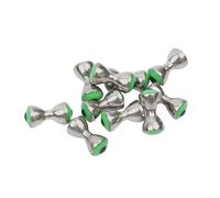 Cuentas de mancuernas de plástico 3D, piezas de señuelo de pesca artificiales realistas para suministros de fabricación de moscas, rojo, amarillo, verde, tamaño pequeño, mediano y grande (M verde)