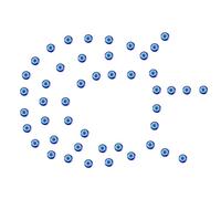 Cuentas de ojo azul,100 piezas cuentas de ojo turco,6X8 mm,Amuleto Ojo Turco Amuleto de la Suerte,ojo azul ojo malvado para manualidades de bricolaje