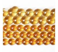 Cuentas de ojo de tigre azul de piedra natural, cuentas redondas sueltas de 6, 8, 10 y 12 mm para hacer joyas, pulseras con dijes DIY de 15 pulgadas, venta al por mayor, citrino, 8 mm, 45 a 48 pieza