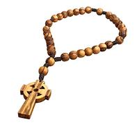Cuentas de oración anglicana de madera de olivo - Rosario de Tierra Santa
