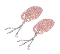 Cuentas de Oración Musulmanas, 2 Uds., 99 Cuentas, Separadores de Mihrab, Cuentas de Diseño Exquisito, Cuentas de Oración Tasbih para Bolso de Mano(Rosa)