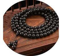 Cuentas de oración, pulseras de cuentas, collar de oración con pulsera Mala de 108 cuentas, brazalete de cuentas de madera de agar natural de 8 mm, accesorios de meditación de joyería de yoga de Buda