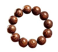 Cuentas de oración, pulseras de cuentas, flor amarilla, pera, fantasma, cara a ojo, cuentas de Buda, pulsera masculina, collar, Mala, cuentas de Buda, rosario, colgante for meditación de yoga(18mm)