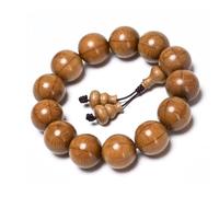 Cuentas de oración, pulseras de cuentas, pulsera de 108 cuentas, collar de joyería de cuentas de Buda con cuerda de madera de Liudao for meditación de yoga, brazalete de cuentas de rosario budista(20m