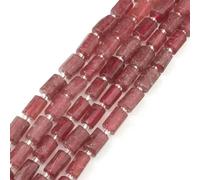 Cuentas de piedra de apatita de ágata esmeralda, cuentas sueltas en forma cilíndrica, colgantes para manualidades, accesorios de pulsera, cuarzo fresa de 7,5 pulgadas