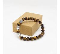 Cuentas de piedra de ojo de tigre de 8mm, pulseras de oración de equilibrio, pulsera de Yoga de Buda , joyería Bijoux para mujeres y hombres, ojo de tigre