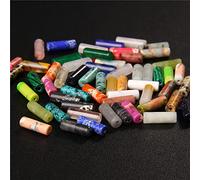 Cuentas de piedra en forma de cilindro, cuentas espaciadas para hacer joyas, pendientes, colgantes, pulseras, collares, colores mixtos, 4 x 13 mm, alrededor de 28 piezas