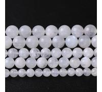 Cuentas de piedra lunar blanca natural de 4 mm, 86 piezas, piedras semipreciosas para hacer joyas, pulseras DIY