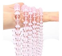 Cuentas de piedra natural, ágatas de turmalina de cristal multicolor liso, cuentas espaciadoras sueltas para la fabricación de joyas, pulseras de bricolaje, accesorios, ágata rosa, 8 mm, alrededor de