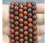 Cuentas de piedra natural de ojo de tigre azul, redondas y sueltas, para hacer pulseras y pendientes, para hacer joyas, tira de 38 cm, 4/6/8/10/12/14 mm, brecha roja, 12 mm, aproximadamente 30 unida