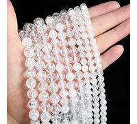 Cuentas de piedra natural, jade obsidiana, ágata, ojo de tigre, cuentas espaciadoras sueltas para hacer pulseras, collares, accesorios de 4 a 12 mm, cristal de flor explosiva, 10 mm, aproximadamente