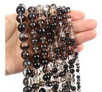 Cuentas de piedra natural, jade obsidiana, ágata, ojo de tigre, cuentas espaciadoras sueltas para hacer pulseras, collares, accesorios de 4 a 12 mm, sandía, 8 mm, aproximadamente 45 piezas