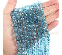 Cuentas de piedra natural, jade obsidiana, ágata, ojo de tigre, cuentas espaciadoras sueltas para hacer pulseras, collares, accesorios de 4 a 12 mm, cristal de cuarzo azul, 4 mm, aproximadamente 92