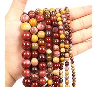 Cuentas de piedra natural, jade obsidiana, ágata, ojo de tigre, cuentas espaciadoras sueltas para hacer pulseras, collares, accesorios de 4 a 12 mm, piedra de yema de huevo, 4 mm, aproximadamente 92