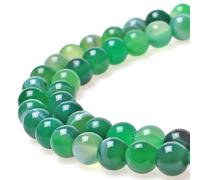 Cuentas de piedra natural MJDCB de ?gata verde rayada, cuentas redondas sueltas para hacer joyas, pulseras y collares (10 mm)