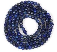 Cuentas de piedra sueltas redondas naturales de 2 mm, 3 mm, lapislázuli, amatistas, turquesas, granate, espaciador, para hacer joyas, pulseras, lapislázuli, 3 mm, 126 a 128 piezas