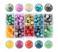 Cuentas de Piedras Abalorios Piedras Seguridad 8x8mm Piedras Preciosas Redondas 200pcs Piedras Preciosas de Colores Mezclados Respetuosas para Pulsera DIY Collares Fabricación