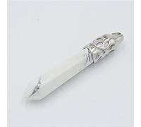 Cuentas de piedras preciosas naturales arena azul pilar hexagonal largo prisma columna punto collar de ópalo colgantes hombres mujeres joyería-howlita