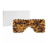 Cuentas De Piedras Preciosas Naturales Jade Antifaz Para Dormir Cuarzo Rosa Amatista,Ojo De Tigre Con CAJA